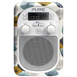Pure Evoke D2 Mio DAB/FM Bluetooth Portable Digital Radio, Sanderson Print Dandelion